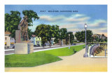 Gloucester, MA, View of Stacy Boulevard, Man at the Wheel Statue Posters