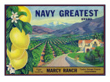 Tustin, California, Navy Greatest Brand Citrus Label Prints