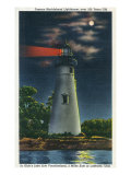 Marblehead, Ohio, View of the Famous Marblehead Lighthouse at Night Photo