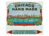 Chicago Hand Made Brand Cigar Box Label Prints