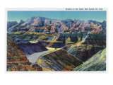 Badlands National Park, South Dakota, View of the Erosion on the Rocks Fotografía Badlands National Park, South Dakota, View of the Erosion on the Rocks Fotografía