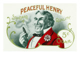 Peaceful Henry Brand Cigar Box Label Posters