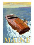Maine, Chris Craft Boat Posters