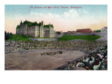Tacoma, Washington, View of the High School and Stadium from the Stands Prints