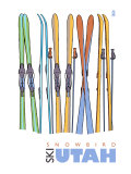 Snowbird, Utah, Skis in the Snow Photo
