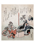 The First Tea of the Year, Japanese Wood-Cut Print Prints
