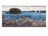 Opening Celebration of Benzaiten Shrine at Enoshima in Soshu, Japanese Wood-Cut Print Prints