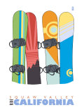 Squaw Valley, California, Snowboards in the Snow Fotografía Squaw Valley, California, Snowboards in the Snow Fotografía