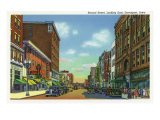 Davenport, Iowa, Eastern View down Second Street Posters