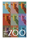 Visit the Zoo, Giraffe as Pop Art Pôsters