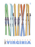 Massanutten, Virginia, Skis in the Snow Photo