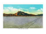 Nevada, Panoramic View of a Dry Lake near Las Vegas Posters