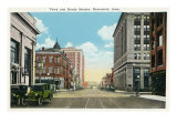 Davenport, Iowa, Views of the Third and Brady Streets Photo