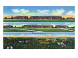 Fort Knox, Kentucky, Panoramic and Aerial View of the Barracks Posters