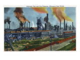 Pueblo, Colorado, General View of CO Fuel and Iron Company, Minnequa Steel Works Print