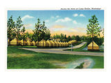 Camp Shelby, Mississippi, View of Army Tents among the Pine Trees Photo