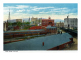 Binghamton, New York, View of the City from the Viaduct Prints