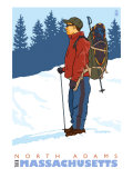 Snow Hiker, North Adams, Massachusetts Posters