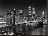 New York, New York, Brooklyn Bridge Kunstdruk op gespannen doek van Henri Silberman