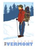 Snow Hiker, Goshen, Vermont Poster