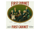 First Cabinet Brand Cigar Box Label, George Washington's Cabinet Prints