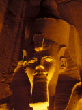 Lighted Face at the Great Temple of Ramesses II, Egypt Photographie par Claudia Adams