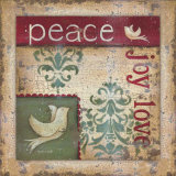 Peace Joy Love Affiches par Kim Lewis