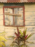 Weathered Cottage of Marie-Galante Island, Guadaloupe, Caribbean Fotografisk tryk af Walter Bibikow