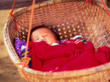 Sleeping Baby in Hanging Basket, Hue, Vietnam Photographic Print by Keren Su