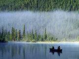 Boys Fishing on Waterfowl Lake, Banff National Park, Alberta, Canada Photographic Print by Janis Miglavs