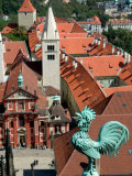 Rooster on Saint Vitus's Cathedral, Prague Castle, Czech Republic Photographic Print by David Barnes