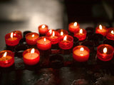 Candles in the Town Church, Marie-Galante Island, Guadaloupe, Caribbean Photographic Print by Walter Bibikow