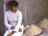 Vietnamese Girl in Traditional Dress, Vietnam Photographic Print by Keren Su