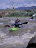 Kayaking 'Tin Cup' Rapid in Arkansas River, Colorado, USA Photographic Print by Lee Kopfler