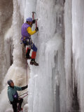 Ice Climbing, Ouray, Colorado, USA Photographic Print by Lee Kopfler