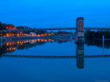 Bridge Over the Saone River at Dusk, Trevoux, France Photographie par Lisa S. Engelbrecht