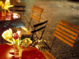 Cafe Table on a Winter Evening, Oberdorfstrasse, Zurich, Switzerland Photographic Print by Walter Bibikow Cafe Table on a Winter Evening, Oberdorfstrasse, Zurich, Switzerland Photographic Print by Walter Bibikow
