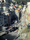 Boats on Downtown Shore, Cinque Terre, Italy Photographic Print by Greg Gawlowski
