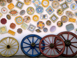 Ceramic Plates and Wagon Wheels, Algarve, Portugal Reprodukcja zdjęcia autor John & Lisa Merrill Ceramic Plates and Wagon Wheels, Algarve, Portugal Reprodukcja zdjęcia autor John & Lisa Merrill