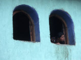 Woman Looking Out of Window, Chichicastenango, Guatemala Photographic Print by Judith Haden