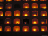 Candles Light the Graves of Niches in the Cemetary, Oaxaca, Mexico Photographic Print by Judith Haden