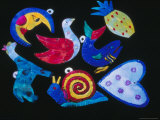 Tin Handpainted Christmas Ornaments, Oaxaca, Mexico Photographie par Judith Haden