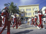 Marching Band on Ocean Drive, South Beach, Miami, Florida, USA Photographic Print by Robin Hill