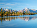 Lake and Mountains along Denali Highway, Autumn, Alaska, USA Photographic Print by Terry Eggers