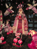 Patron Saint the Virgin of Solitude, Carved Radishes at the Noche de los Rabanos Festival, Mexico Photographie par Judith Haden