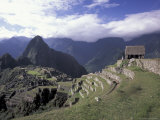 Guard House and Machu Picchu from Upper Cemetery, Peru Photographie par Claudia Adams