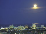 Moon over South Beach, Miami, Florida, USA Fotografie-Druck von Robin Hill