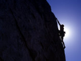 Climber on Castle Rock Ranch, City of Rocks National Reserve, Idaho, USA Lámina fotográfica por Howie Garber