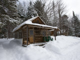 Cabin at the AMC's Little Lyford Pond Camps, Northern Forest, Maine, USA Photographic Print by Jerry & Marcy Monkman