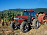 Tractor and Corn Field in Litchfield Hills, Connecticut, USA Fotografie-Druck von Jerry & Marcy Monkman